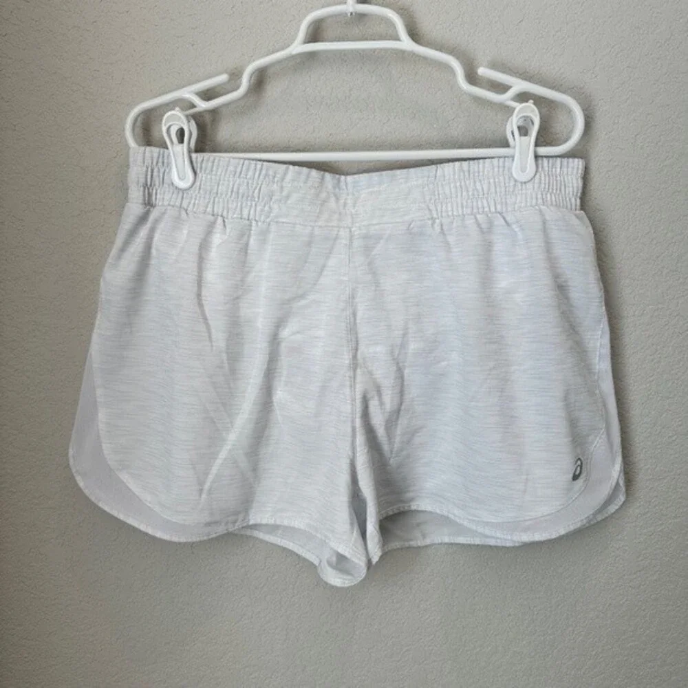 NWT Asics White & Blue High Rise Running Shorts - Size Large